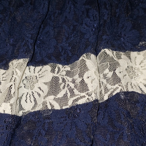 Navy and White Lace Dress - Picture 3 of 3